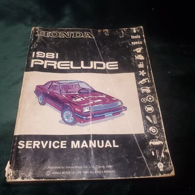 Honda Prelude 1981 manual de servicio OEM 6169202 Honda Motor Co. Impreso en Japón Foto 1 de 4