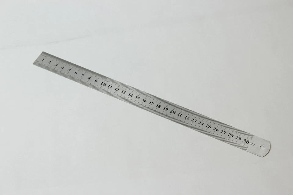 Stahllineal Stahlmaßstab Werkstattlineal Lineal Edelstahl Maßstab 300mm 30cm - Bild 1 von 4