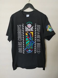 RARE 1992 / 93 Buffalo Bills vs Dallas Cowboys Super Bowl Salem T-Shirt Mens L - Picture 1 of 7