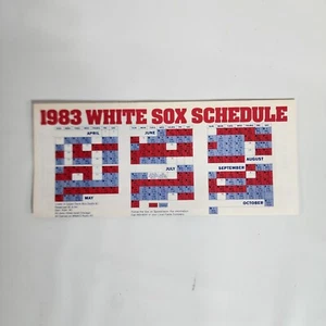 Chicago White Sox MLB 1983 Schedule Sox Fest Vintage Comiskey Park - Picture 1 of 4