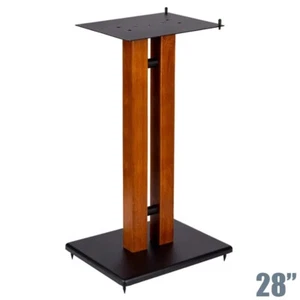 28" Lautsprecherständer Plattform robustes Stahldesign mit verstellbarer Deckplatte Kirsche - Bild 1 von 6