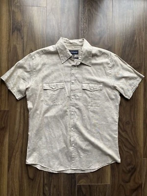 M&S Mens (L) “Stone” Linen Blend Shirt Suits 42” Chest BNWOT Immaculate RRP £49 - Image 1 of 4