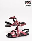 Rrp?300 Jil Sander Sandals Us7 Uk4 Eu37 Metallic Strappy Made In Italy