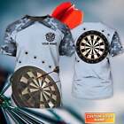 Blue Camo Darts Personalized Name 3D Tshirt For Darts Team Player Tad3119