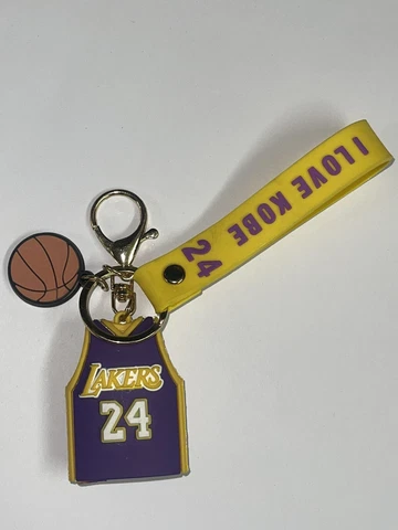 Kobe Bryant Black Mamba Lakers Keychain  #24 #8 Yellow / Purple (New) Cover