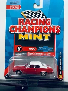1/64 RACING CHAMPIONS MINT 1970 CHEVROLET CHEVELLE SS 396 RED & WHITE STRIPES - Picture 1 of 2