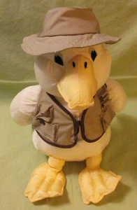 Vintage Stuffins Duck Hunter Vest Hat Nylon Parachute Type Stuff Plush Rare HTF - Picture 1 of 10
