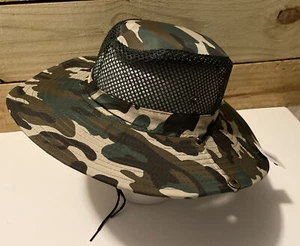 Sombrero de cubo transpirable plegable camuflado con correa ajustable para la barbilla - Imagen 1 de 9