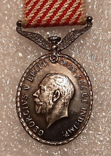 Médaille AFM George V MINIATURE Air Force Pilote 1918 argent UK GB  DELANDE WWI