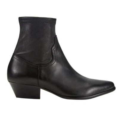 Tamara Mellon Black Stretch Nappa Go West Ankle Boots 35mm Heels $595 NEW - Image 1 of 4