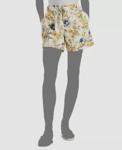 $60 Inc International Concepts Women's White Floral-Design Belted Shorts Size 12 - Picture 1 of 3