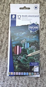 12 METALLIC COLOURED PENCILS - STAEDTLER - Picture 1 of 1