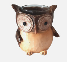 Owl Yankee Candle Holder Statue Resin 3 1/2 Inches Tall