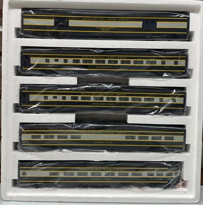 Weaver 3 RAIL O SCALE Baltimore & Ohio Aluminum 5 Car Passenger Set  BRAND NEW - Image 1 of 2