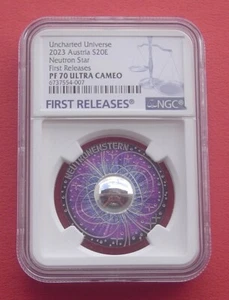 Austria 2023 Neutron star 20 Euro Proof Silver Coin NGC PF70 - Picture 1 of 2