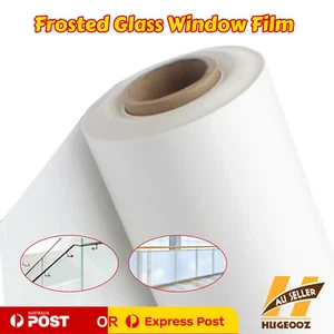 White Frosted Home Window Privacy Film Add Security UV Blocking Easy Removable - Picture 1 of 16