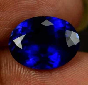 30 Ct AAA+ Natural Kashmiri Blue Sapphire Loose Gemstone Oval Cut EGL Certified - Picture 1 of 5
