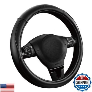Skechers Memory Foam Steering Wheel Cover,Piping Microfiber Leather Steering - Picture 1 of 5