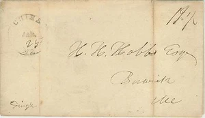 1835/7 (2) China, ME FSL's to Hiram H Hobbs, esq. - Picture 1 of 4