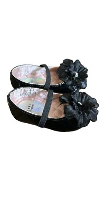 Zapatos Stuart Weitzman Flor Negra Mary Jane Baby Bud Talla 3 Foto 1 de 4