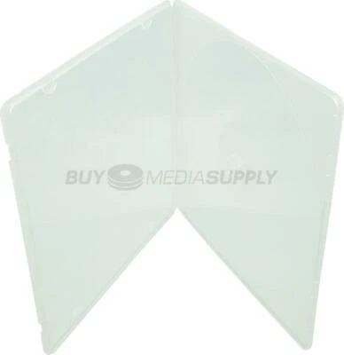 5mm Slimline Clear 1 Disc CD/DVD PP Poly Case / Outer Plastic Wrap Lot - Image 1 of 4