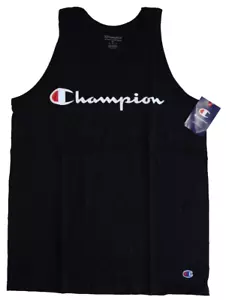 Champion Tank Top Mens Medium Classic Black Graphic Tank Muscle Shirt - Picture 1 of 7