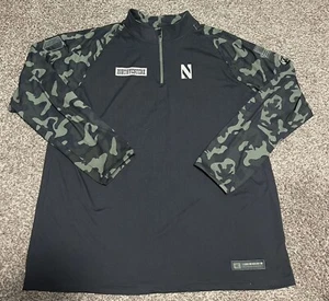 Men's Colosseum 1/4 Zip Black Camo Northwestern Wildcats OHT Military 3XL - Picture 1 of 3