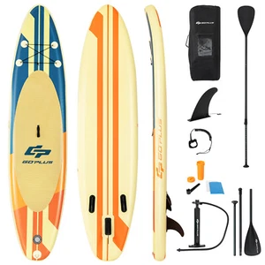 Costway 11' Inflatable Stand Up Paddle Board Surfboard W/Bag Aluminum Paddle - Picture 1 of 12