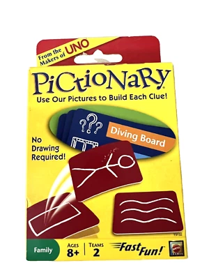 Mattel Pictionary Card Game New no Drawing required, NEW - Image 1 of 2
