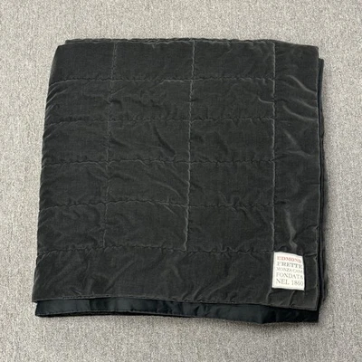 Edredón Edmond Frette ropa de cama carbón negro algodón tamaño Queen 100x100 Foto 1 de 4