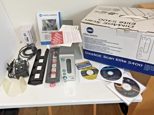 Minolta Dimage Scan Elite 5400 35mm Film/Slide Scanner Holders Manuals etc Boxed - Picture 1 of 5