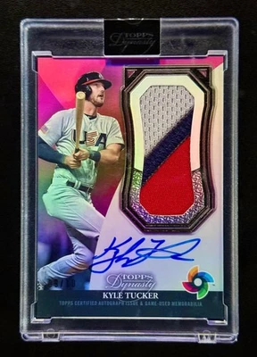 2023 Topps Dynasty KYLE TUCKER  WBC 09/10  Patch Auto Sealed #DWBC KT - ON CARD - Image 1 of 2