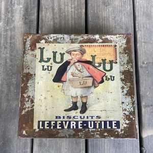 Vintage Rare Lu Biscuits Tin Lefevre-utile Cookie Collectible - Picture 1 of 10