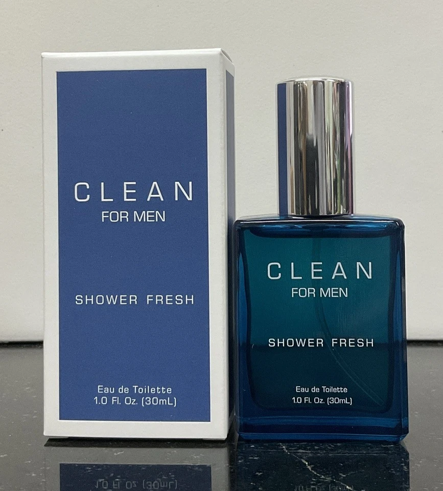 CLEAN for men shower fresh eau de toilette  1 oz NEW IN BOX - Image 1 of 4