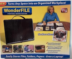 As Seen On Tv New WonderFILE Portable 34" x 27" Workstation files folders paper - Picture 1 of 8