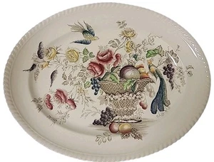 Plato ovalado para servir Johnson Bros England Bird of Paradise 14" X 11" - Imagen 1 de 3