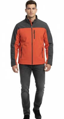 Chaqueta gris naranja XL Free Country para hombre | Senderismo | Abrigo de exterior | Softshell Foto 1 de 4
