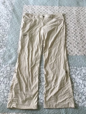 Eddie Bauer Pants Womens 12 Beige Nylon Spandex Cargo Hiking Outdoor Quick Dry - Image 1 of 4