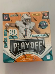 Mega caja de fútbol americano NFL 2021 Panini Playoff 80 tarjetas nueva sellada de fábrica 1 automática  - Imagen 1 de 3