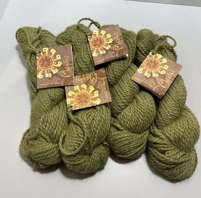 MIRASOL MISKI Yarn GREEN #112 Set of 4 hanks, 50 gr ea. 100 % Baby Llama - Image 1 of 4