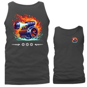 Camiseta sin mangas con gráfico de auto deportivo JDM personalizada afinada Turbo Charge importada - Imagen 1 de 11