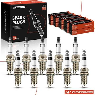 A-Premium 10x Iridium & Platinum Spark Plugs for Audi S6 2007-2011 S8 2007-2009 - Image 1 of 4