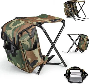 Folding Camping Chair Stool Fabric Waterproof Fishing Tackle Seat Table Bag - Picture 1 of 20
