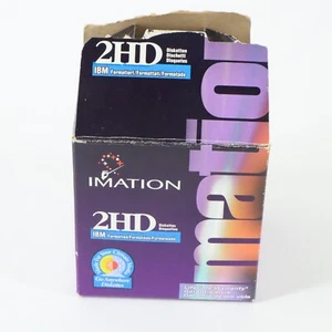 Imation 2HD IBM Diskettes 1998 25 3.5" Formatted Diskettes 1.44MB Open Box - Picture 1 of 8