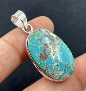 Irani Turquoise 925 Sterling Silver Women Handmade Gift Pendant Jewelry KJ-602 - Picture 1 of 4