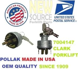 7004147 CLARK FORKLIFT 2I6444 14483690 CATERPILLAR POLLAK IGNITION SWITCH TO015A - Picture 1 of 5