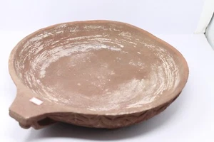 Antique Old Sand Stone SINGLE STONE Fine Hand Carved RARE Big Bowl Plate NH6841 - Picture 1 of 12