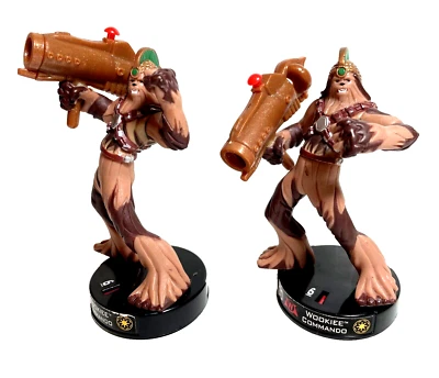 2 figuras de batalla Star Wars Attacktix Chewbacca Commando 2005 SW 33 sin misiles Foto 1 de 4