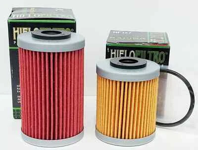 NEW HiFlo Oil Filter Set Long & Short Hf155 157 Ktm 250 400 450 520 525 - Image 1 of 2