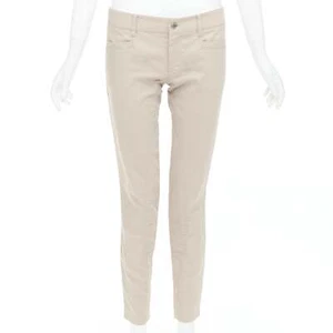 PRADA 2010 beige cotton blend low waist tapered pants IT40 S - Picture 1 of 9